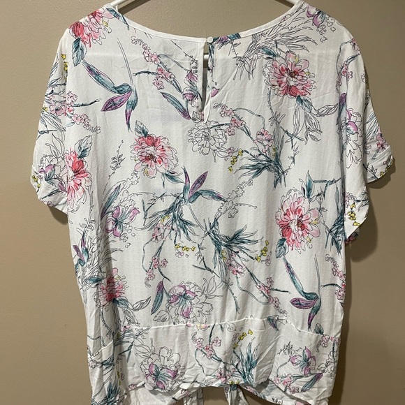 Buffalo David Bitton Floral Blouse - White and Pink - Picture 2 of 7